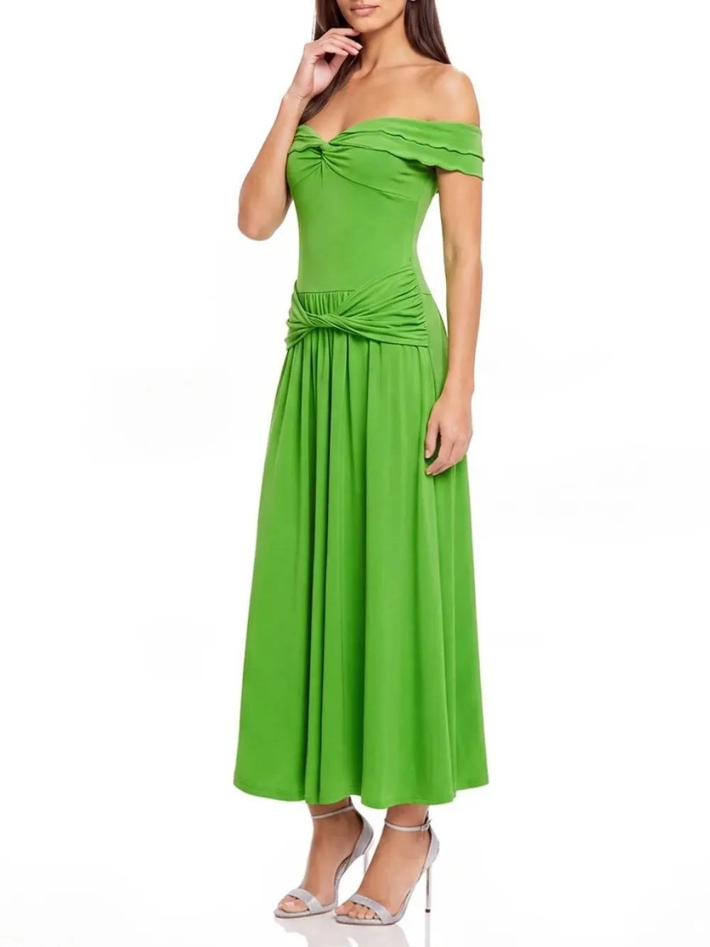 Greta Off Shoulder Twisted Maxi Dress Flowering Girl