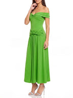 Greta Off Shoulder Twisted Maxi Dress Flowering Girl