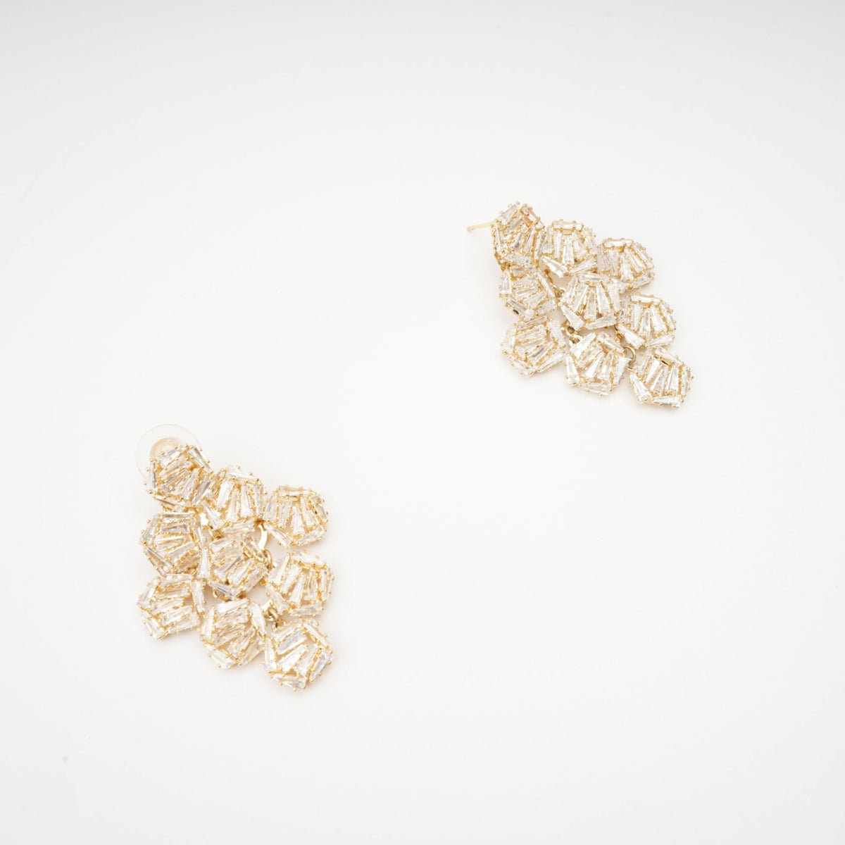 Ariane Geometric Crystal Earrings Flowering Girl