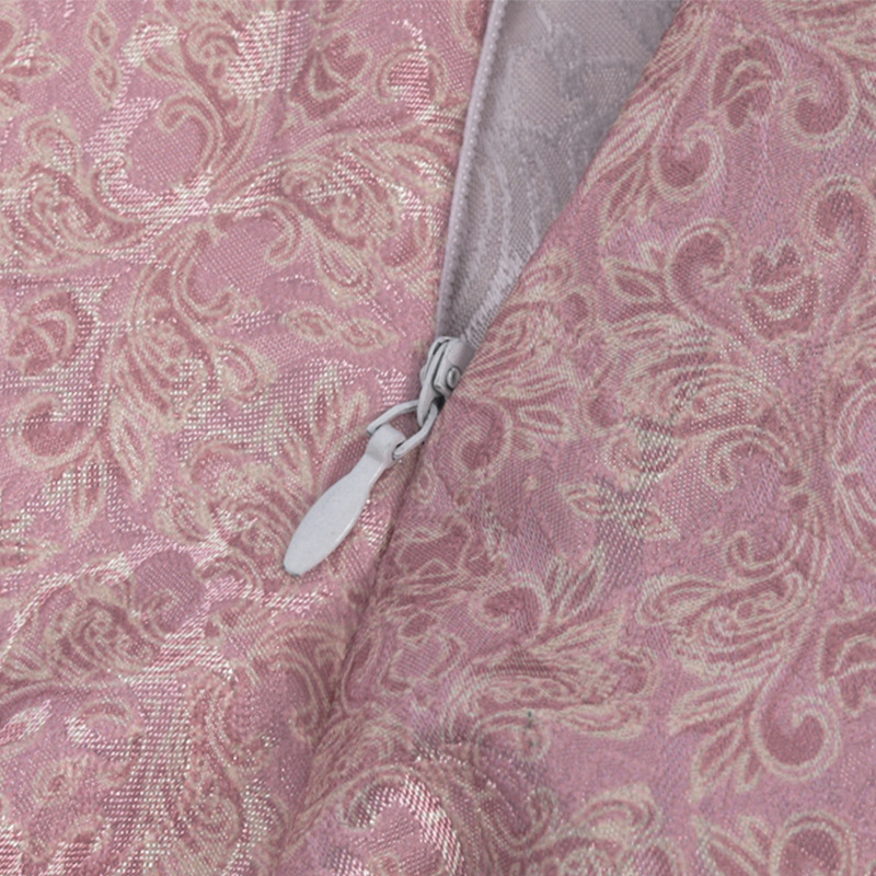 Dusty Pink Jacquard/Brocade Fit-And-Flare Dirndl Set Flowering Girl
