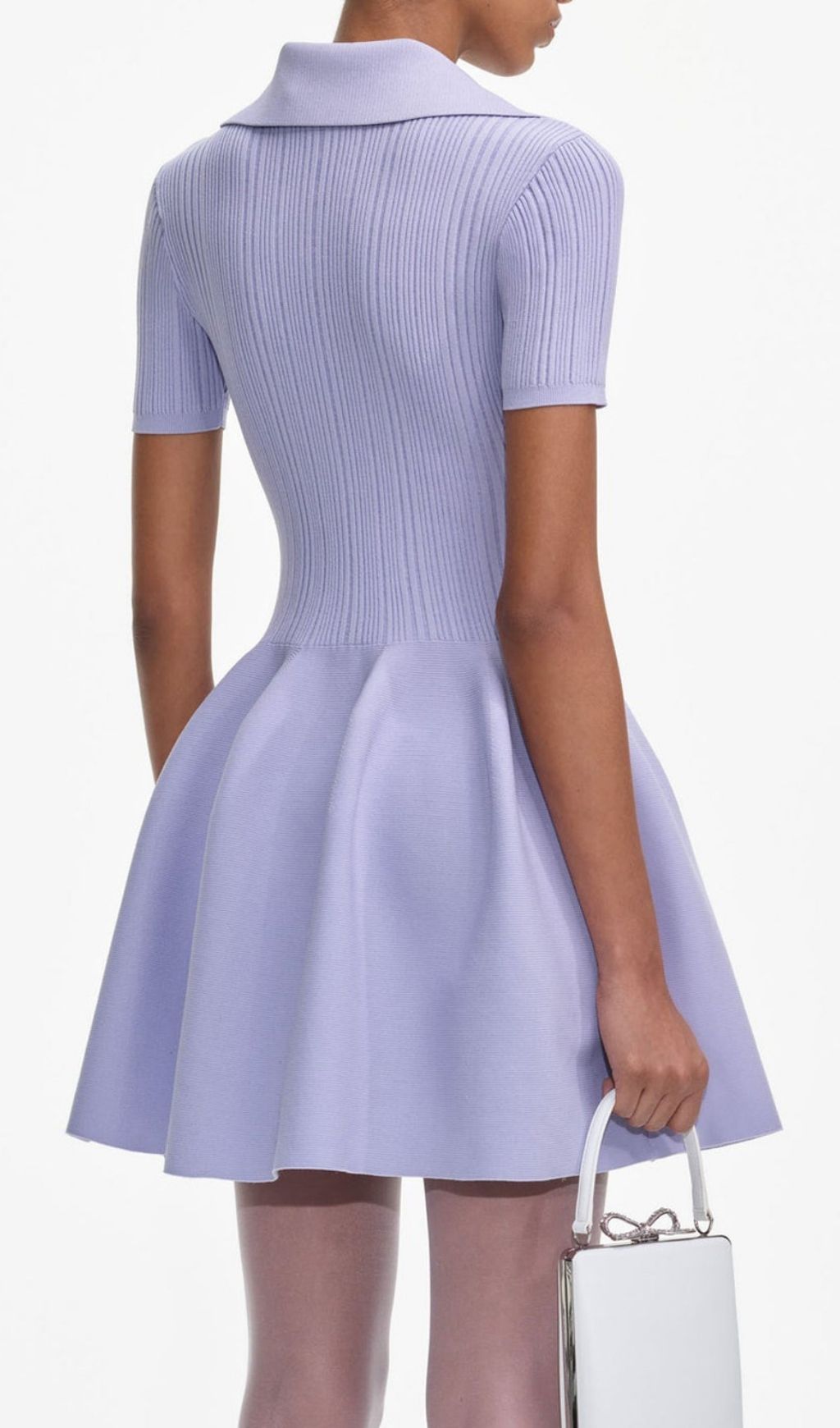 Etta Lapel Knit Mini Dress Flowering Girl