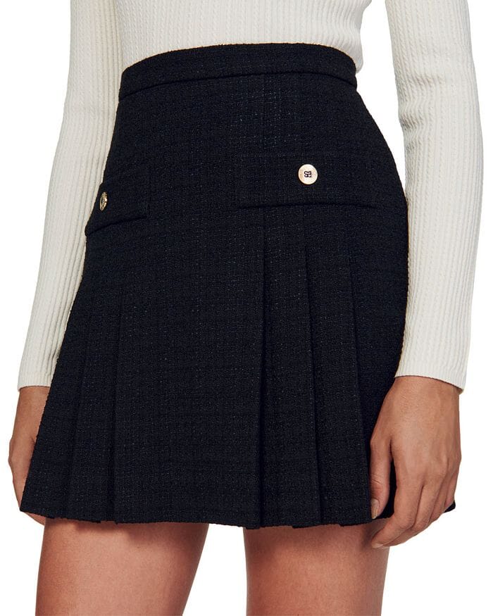 KATYNA TWEED PLEATED SKIRT Flowering Girl