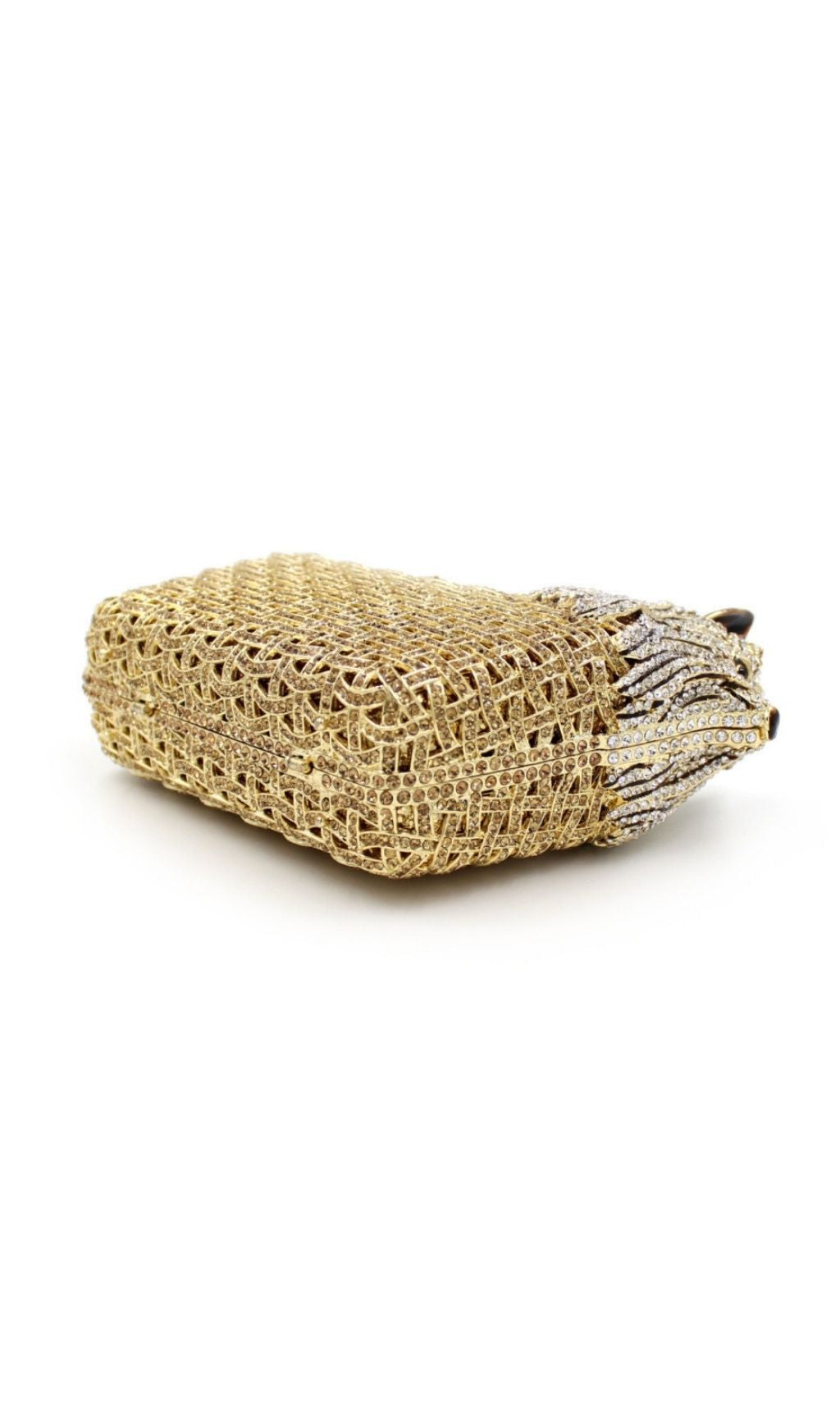 Khamani Gold Dog Diamante Bag Flowering Girl