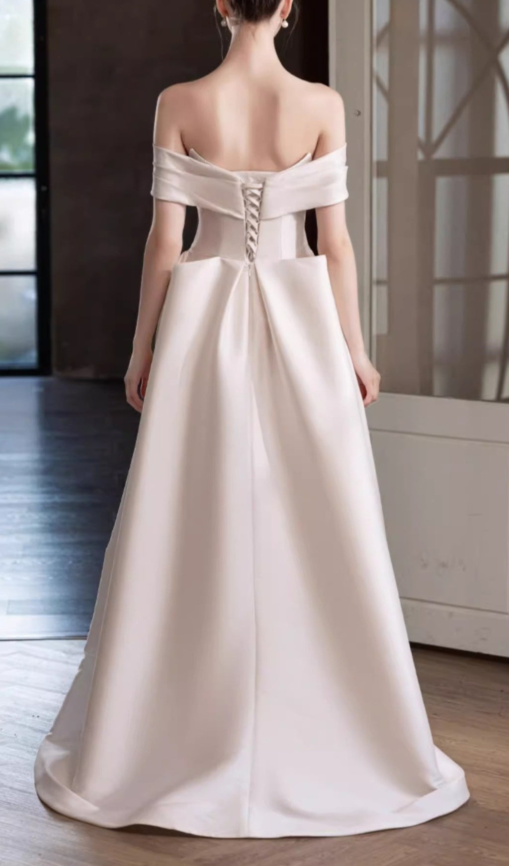 Destiny Off-Shoulder Bow Wedding Dress Flowering Girl