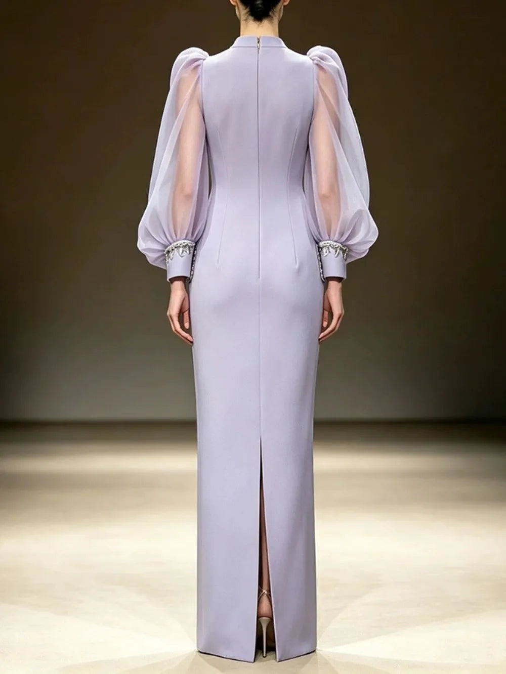 Maple Purple Long Sleeve Maxi Dress Flowering Girl