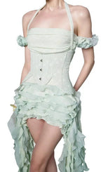 Dalilah Corset Ruffle Mini Dress Flowering Girl