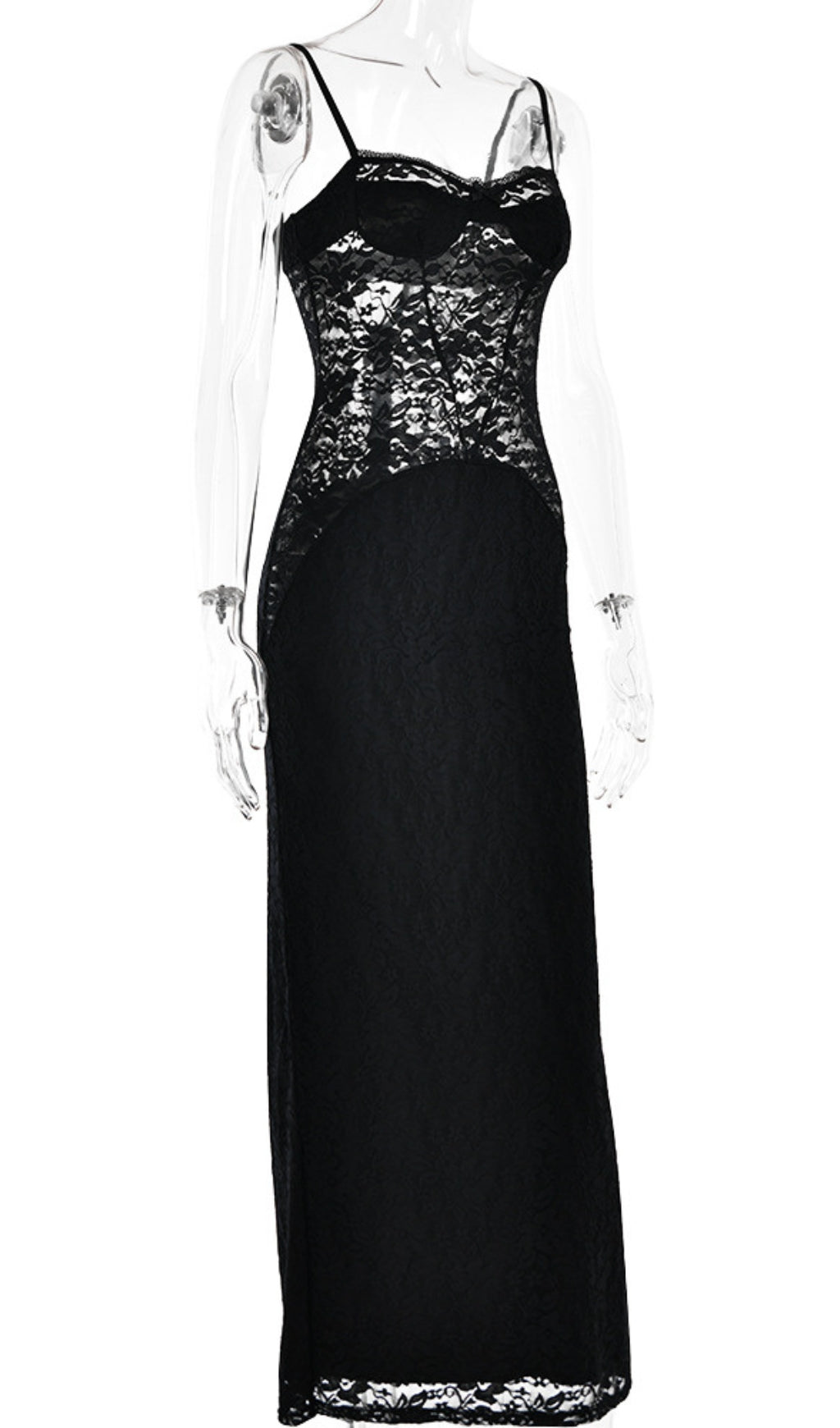 Spaghetti Lace Maxi Dress Flowering Girl