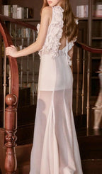 Harleigh White Mesh Maxi Dress Flowering Girl
