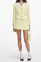 Sigrid Boucle Skort In Yellow Flowering Girl
