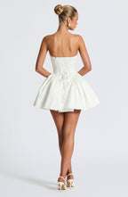 Trinity Mini Dress - Ivory Flowering Girl