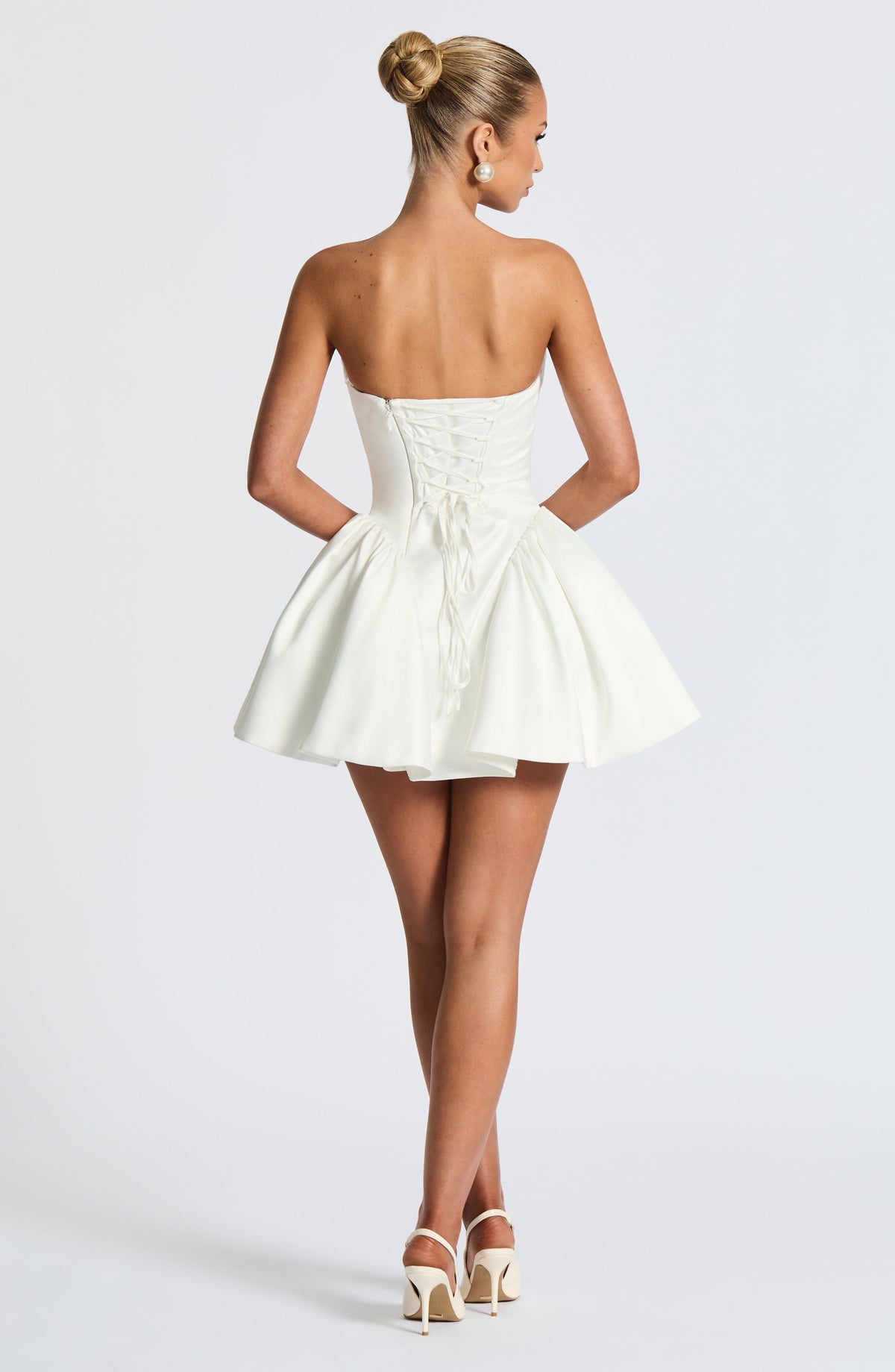 Trinity Mini Dress - Ivory Flowering Girl
