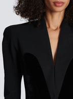 Josephine Slim-Fitting Bustier Jacket In Black Flowering Girl
