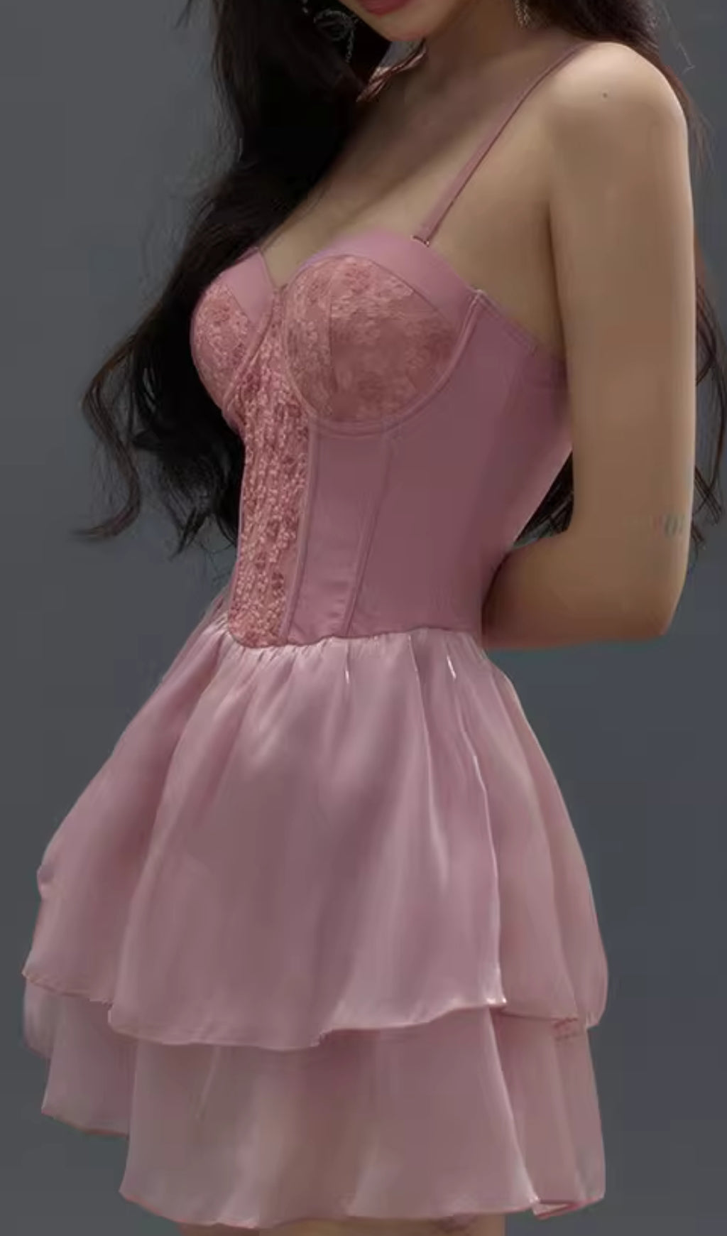 Danika Pink Floral Dress Swimsuit Flowering Girl