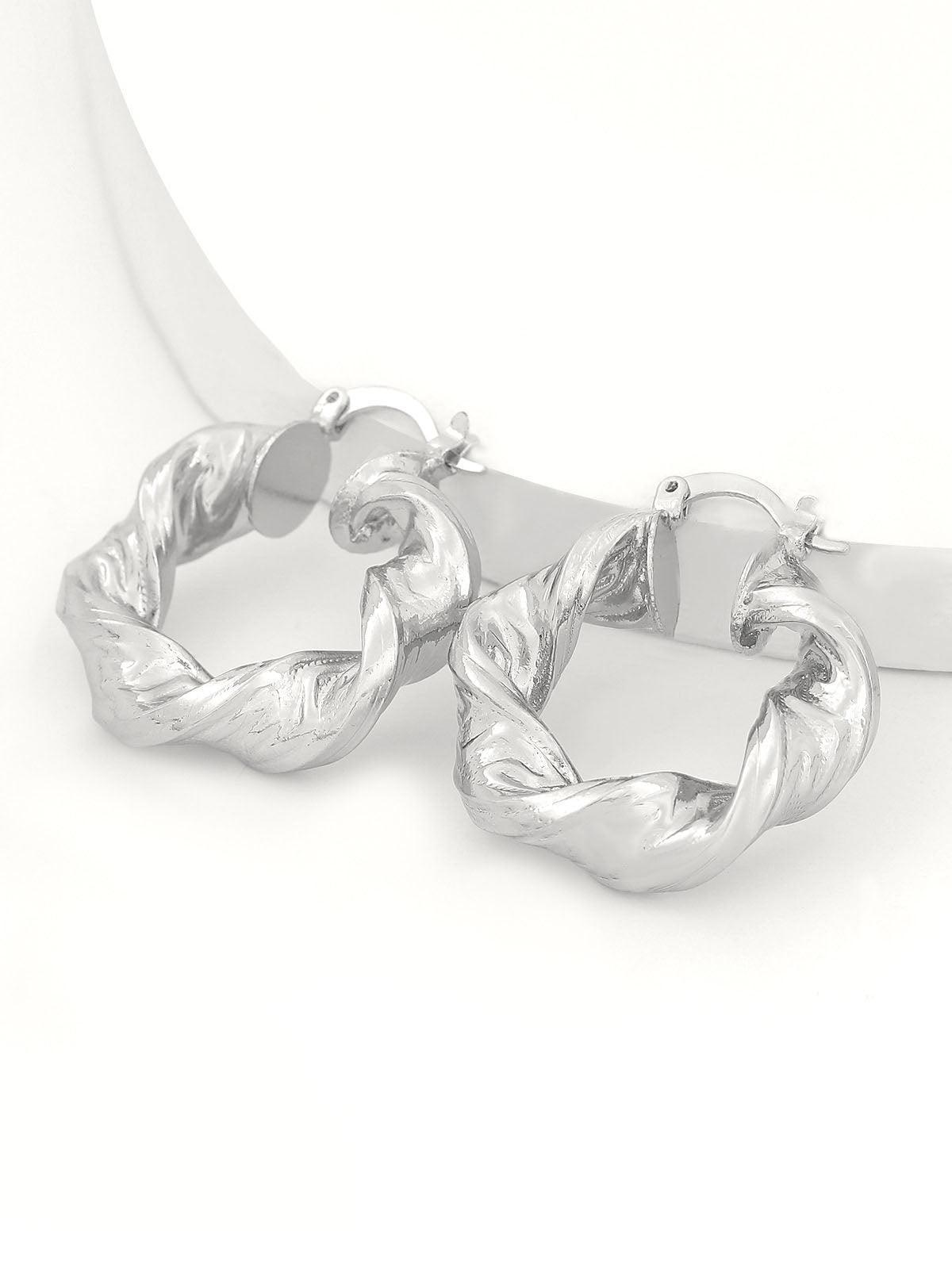 Maia Chunky Twist Hoop Earrings Flowering Girl