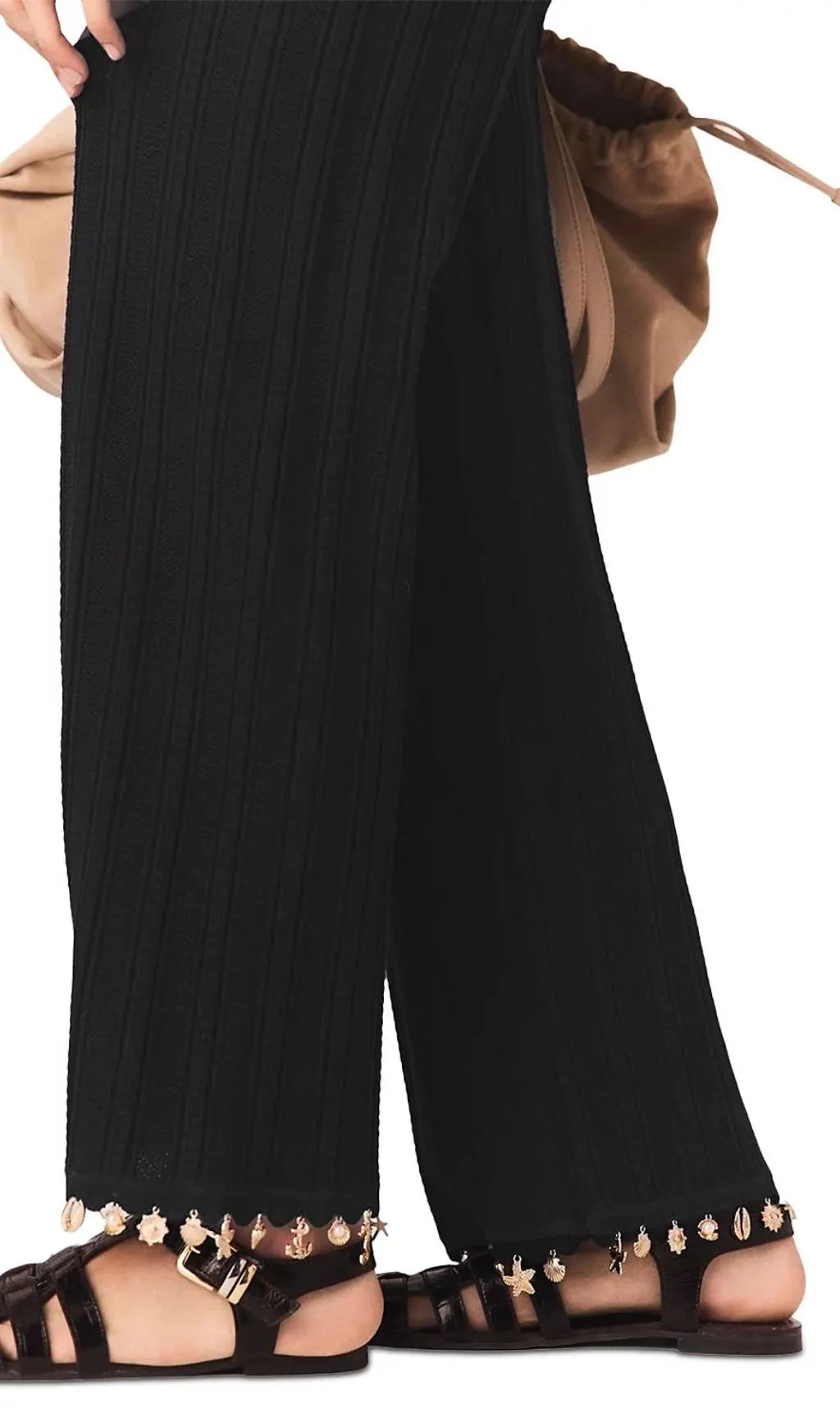 Pishella Jeweled Knit Pants Flowering Girl