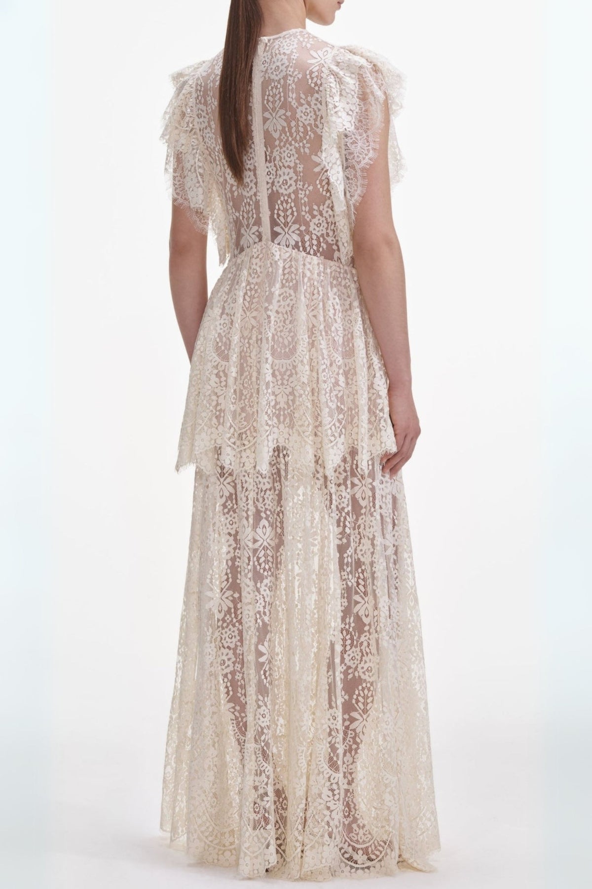 Tiered Lace Maxi Dress Flowering Girl