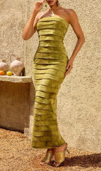 Ulvareth Strapless Maxi Dress Flowering Girl