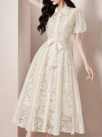 Margaret Lace Midi Dress Flowering Girl