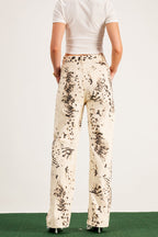 Balwinder Bleached Leopard Pants Flowering Girl