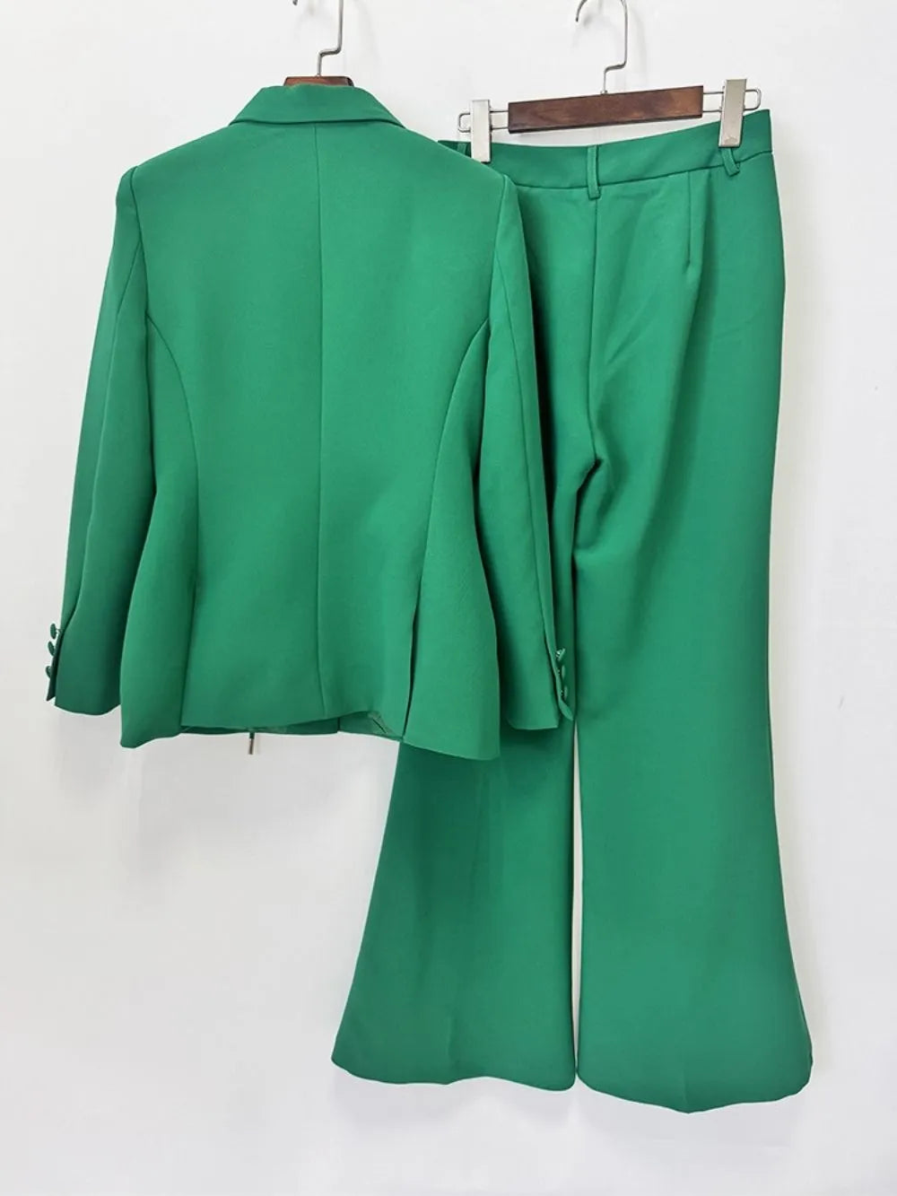Malala Green Lace-Up Blazer Set Flowering Girl