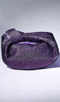Embellished Tote Bag In Purple Flowering Girl