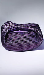 Embellished Tote Bag In Purple Flowering Girl