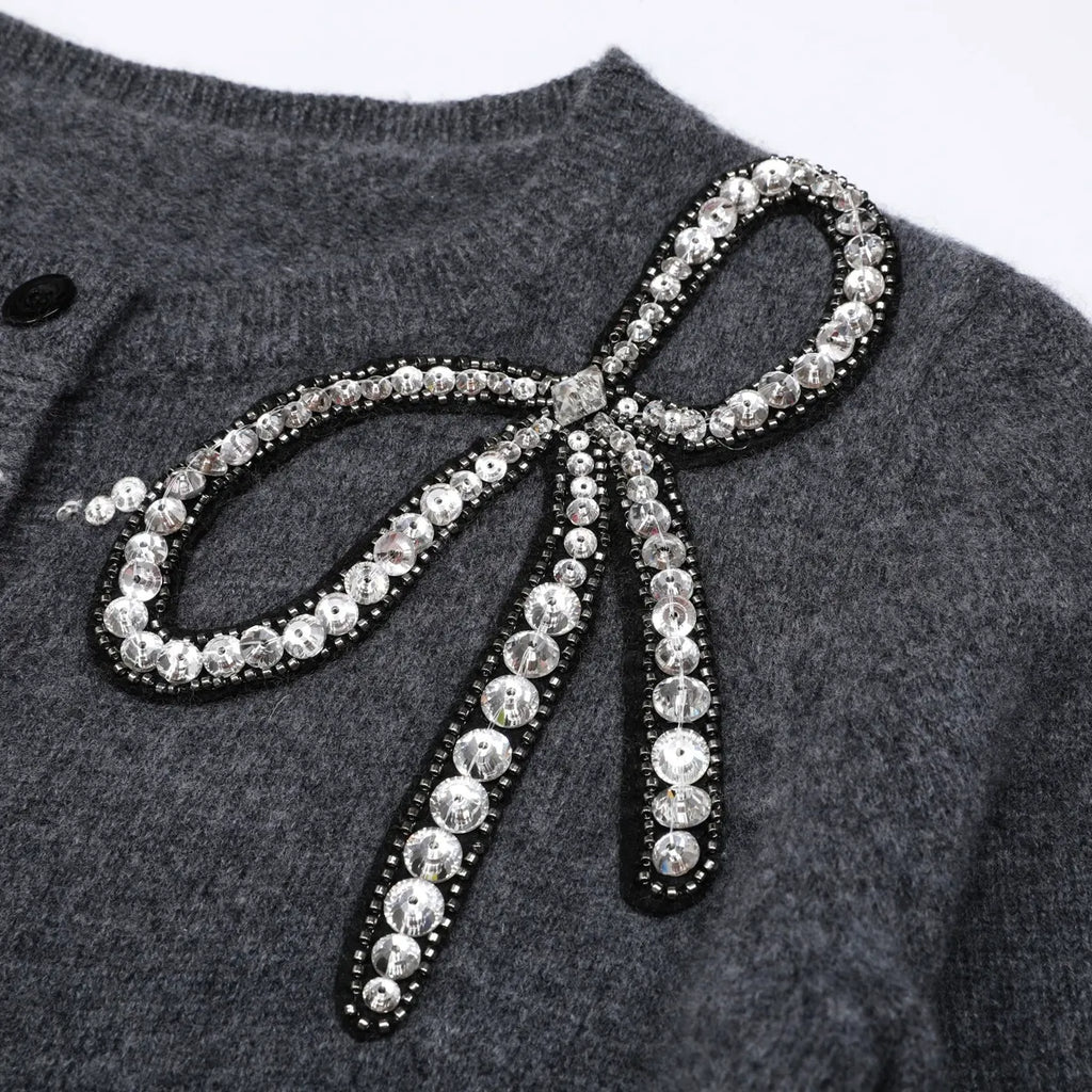 Jordana Beaded Knit Cardigan Flowering Girl