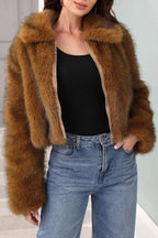 Samantha Imitation Fur Jacket Flowering Girl