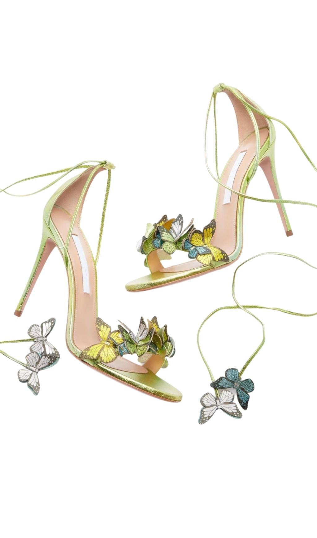 Butterfly Stiletto High Heels Flowering Girl
