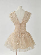 Madelia Corset Sequin Mini Dress Flowering Girl