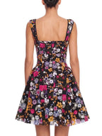 Galenx Embroidered Flower Sequin Mini Dress Flowering Girl