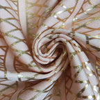 METALLIC BANDAGE MIDI DRESS IN APRICOT Flowering Girl