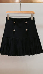 Double Breasted Ruffle Mini Skirt Flowering Girl