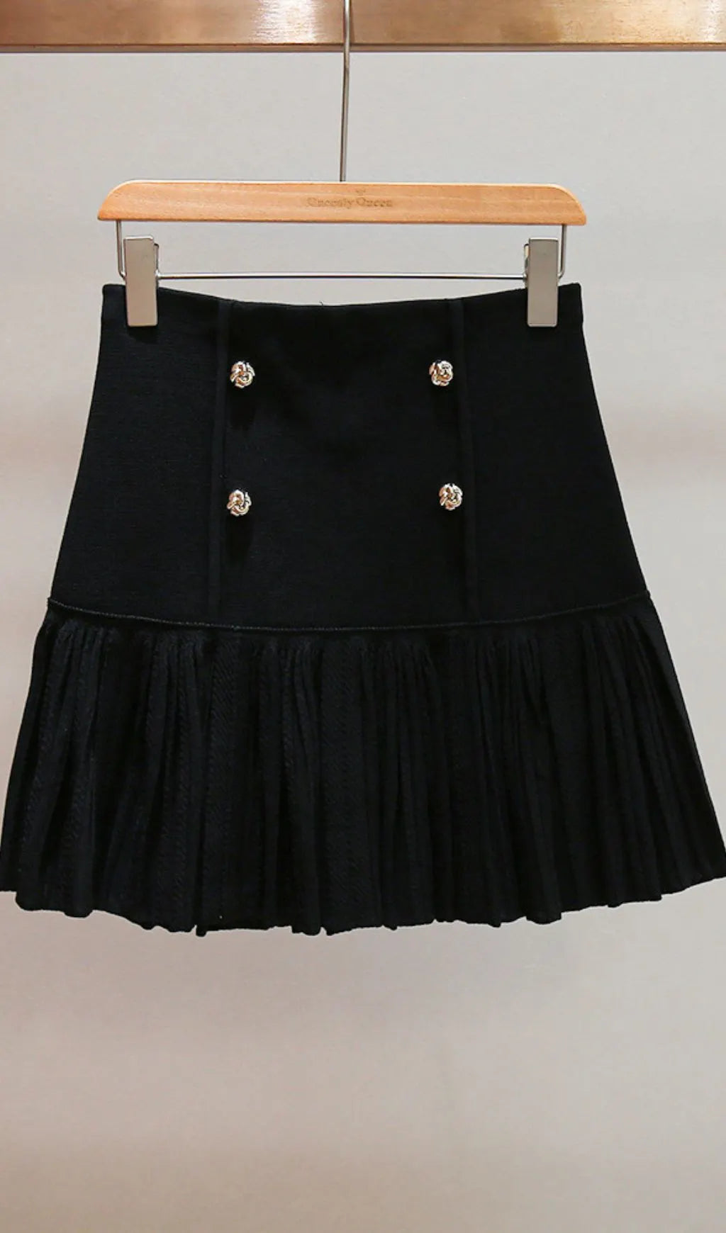 Double Breasted Ruffle Mini Skirt Flowering Girl