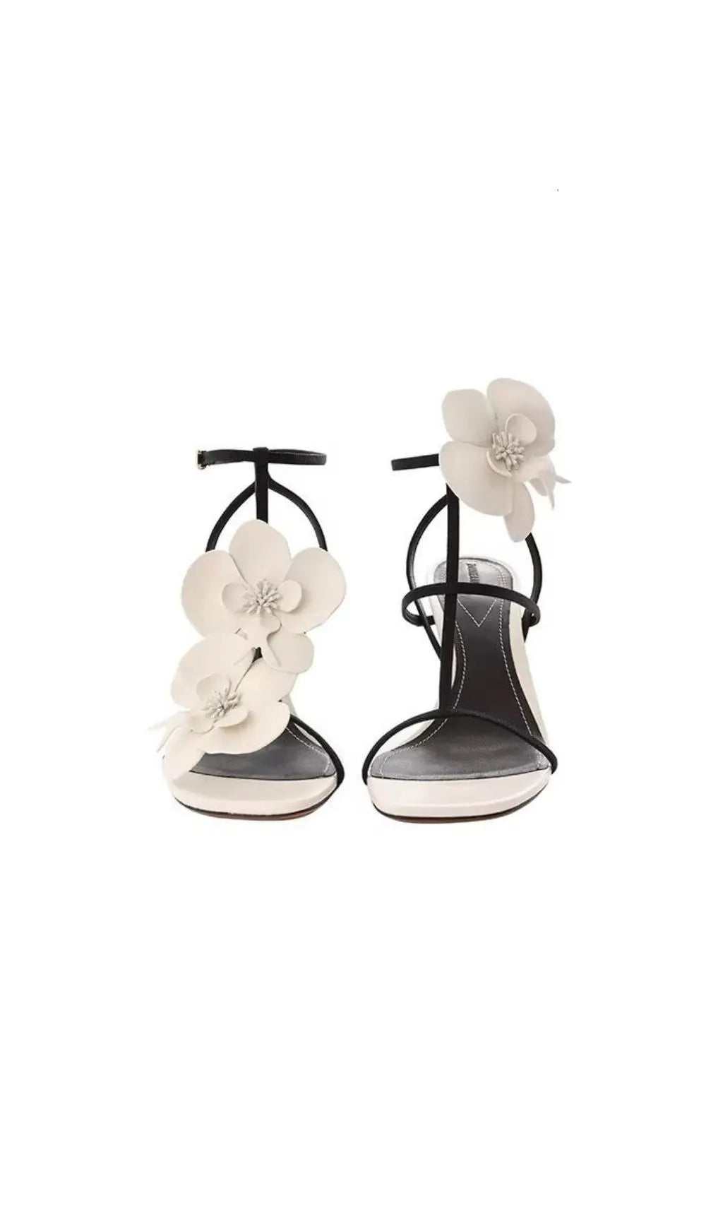 Lakelyn White Flower Heels Flowering Girl