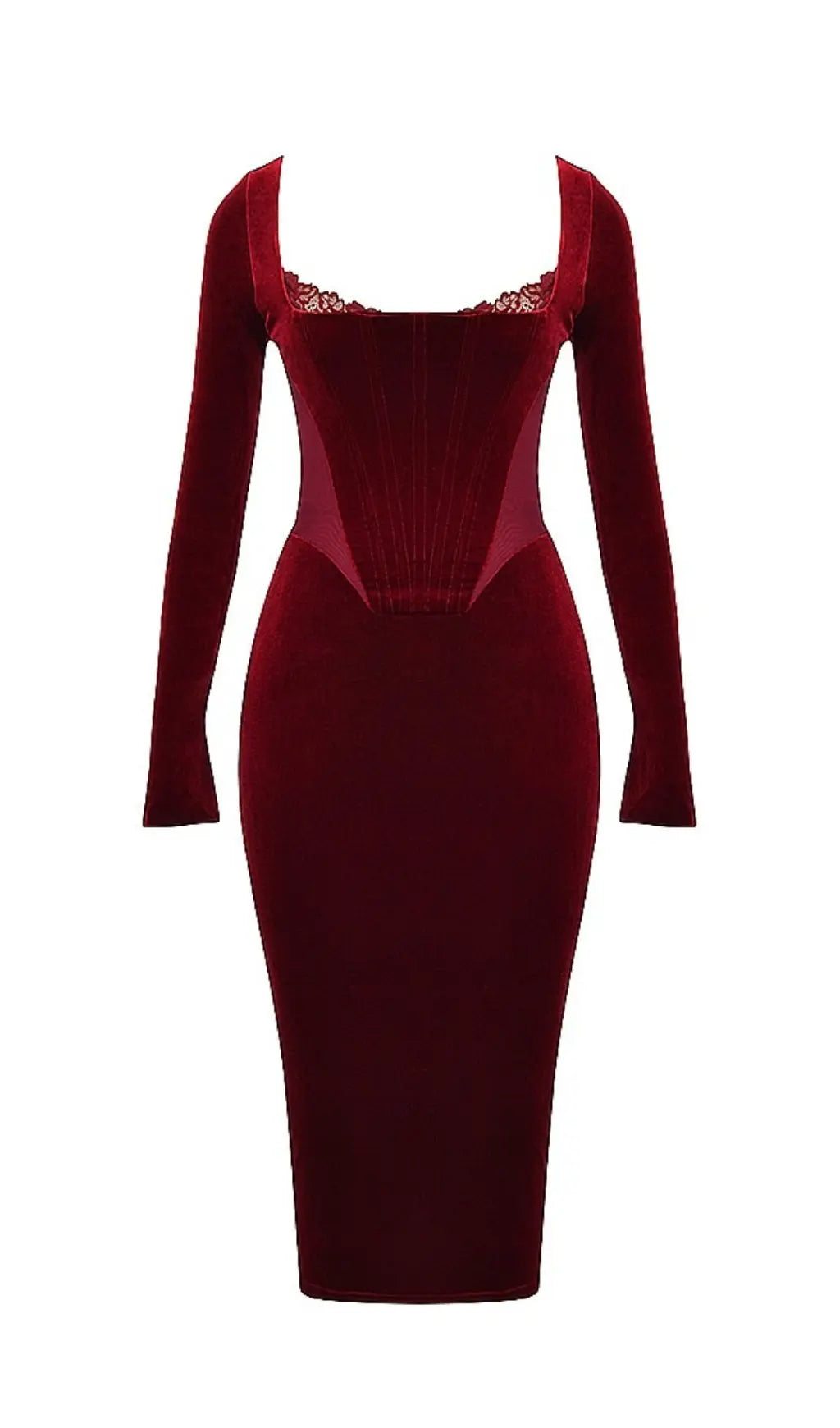 Wine Velvet Corset Dress Flowering Girl