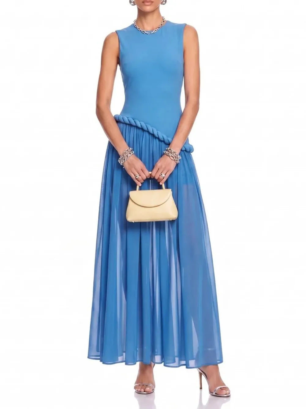 Sorexia Sleeveless Twisted Maxi Dress Flowering Girl