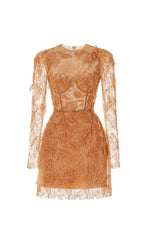 Adri Lace Embroidery Mini Dress Flowering Girl