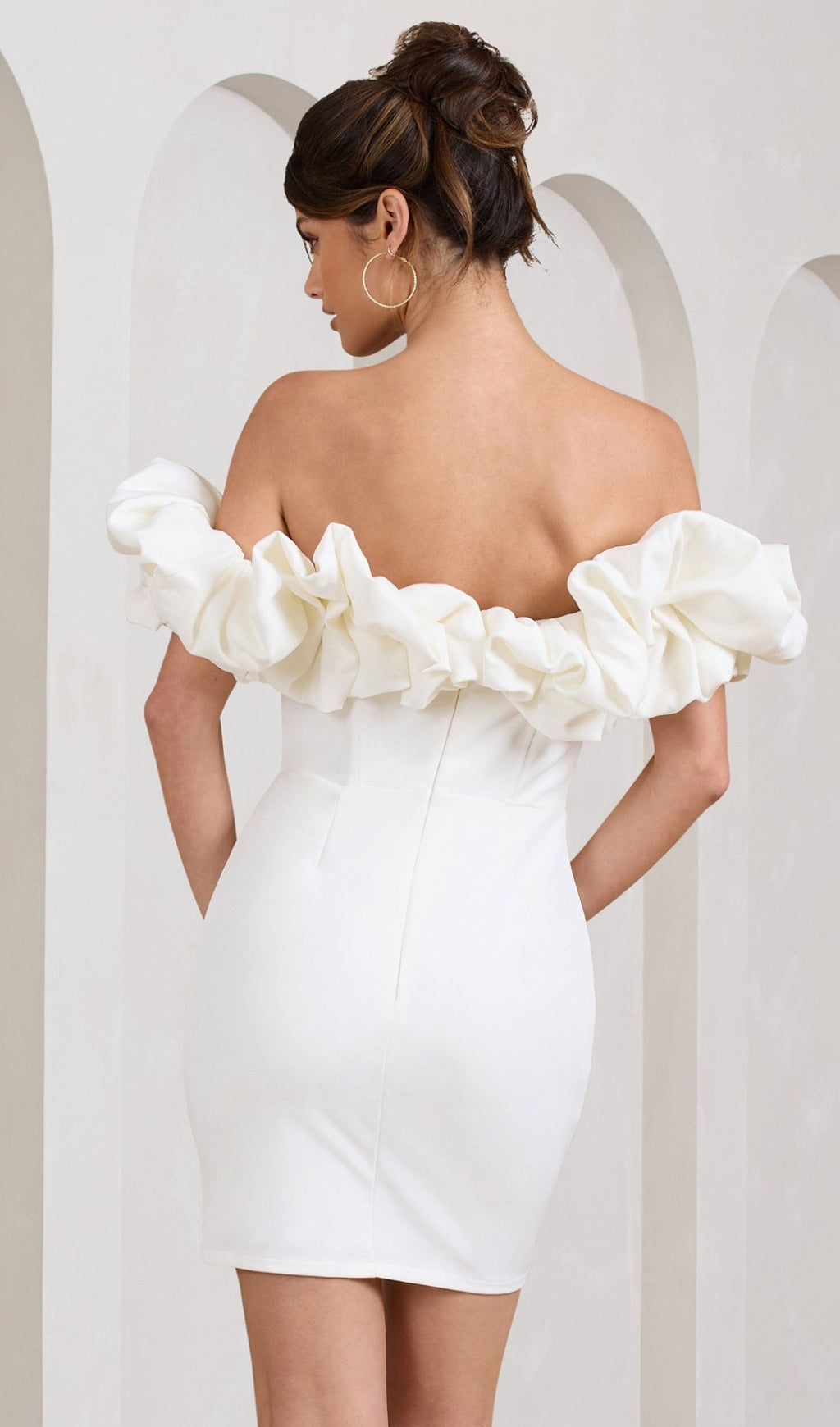 Satin Ruffle Strapless Dress Flowering Girl