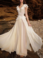 Mandel Lace Maxi Dress Flowering Girl