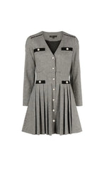 PLAID PLEATED SKIRT DRESS Flowering Girl