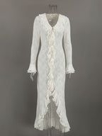Queena Long-Sleeved Maxi Dress Flowering Girl