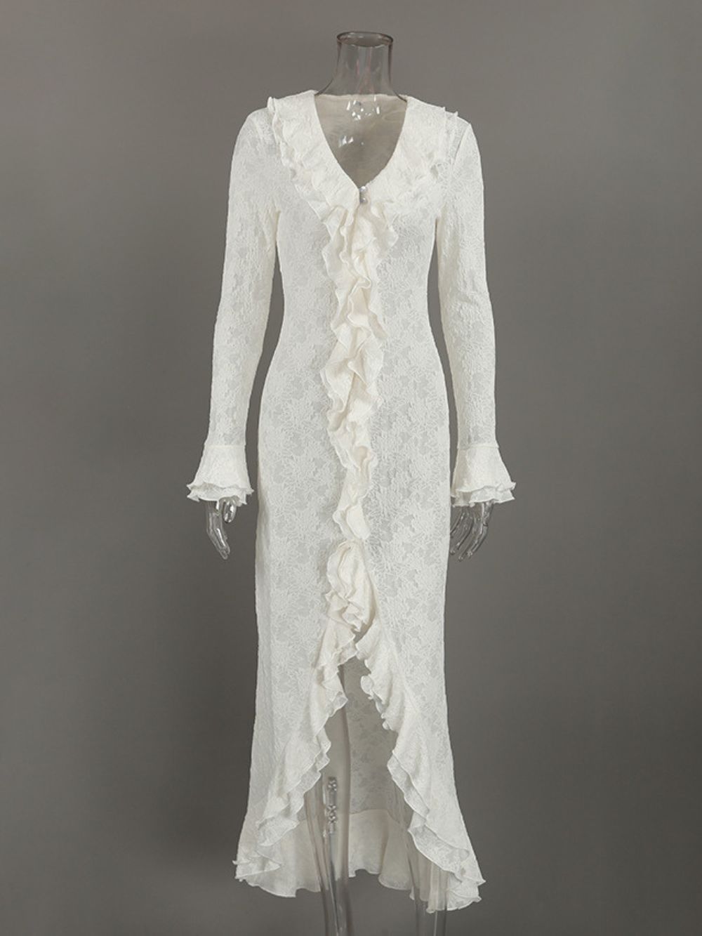 Queena Long-Sleeved Maxi Dress Flowering Girl