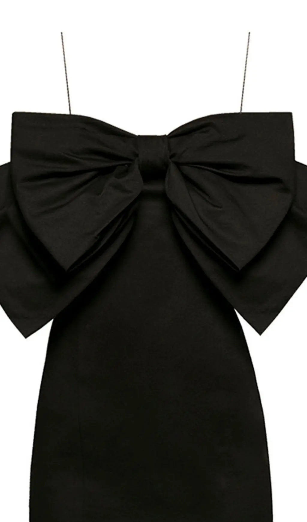 Bow Suspender Dress In Black Flowering Girl