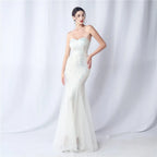 Sparkle Strapless Tulle Maxi Dress Flowering Girl