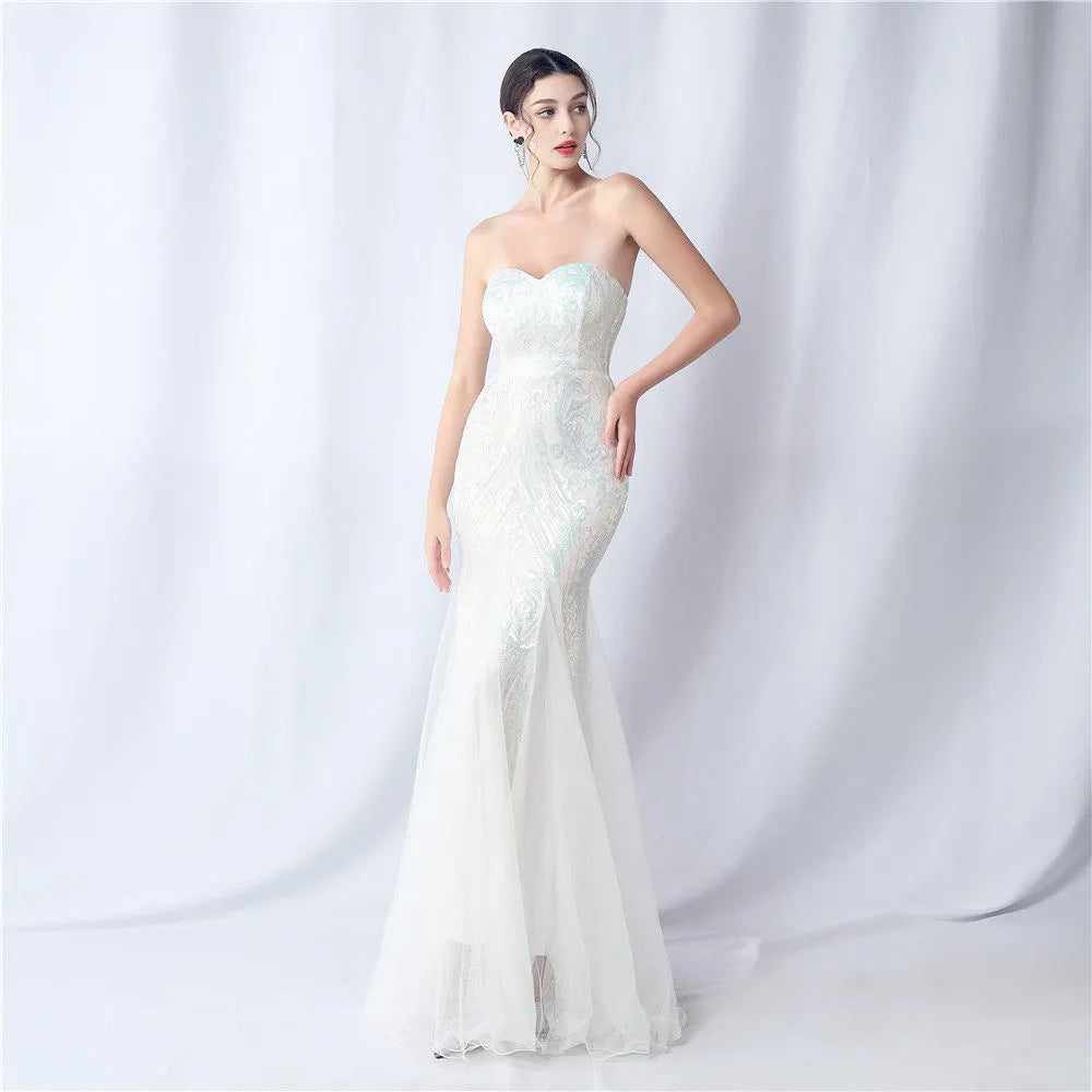 Sparkle Strapless Tulle Maxi Dress Flowering Girl