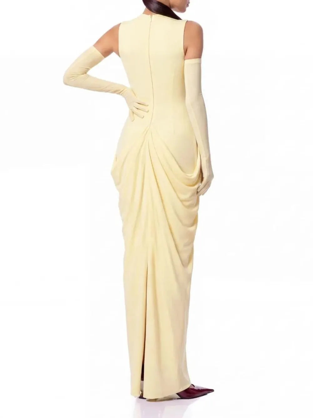 Quvion Sleeveless Draped Maxi Dress Flowering Girl