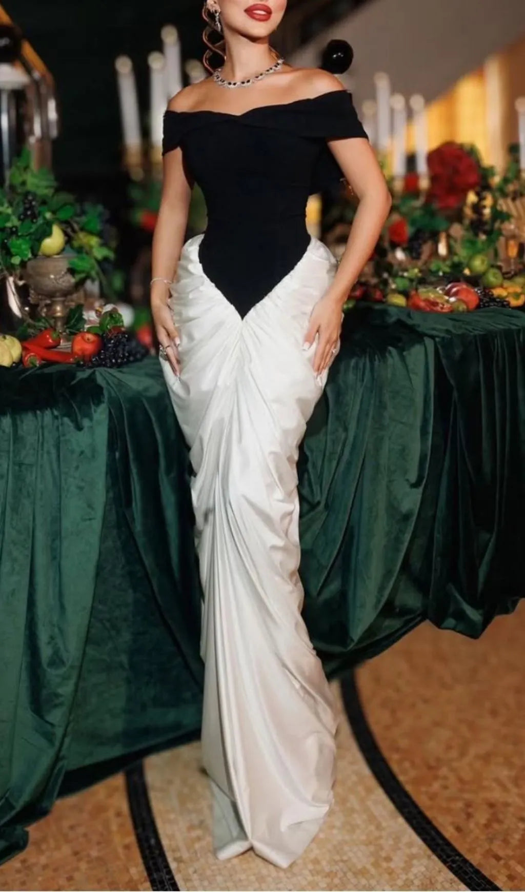 Hetal Off-Shoulder Ruched Maxi Dress Flowering Girl