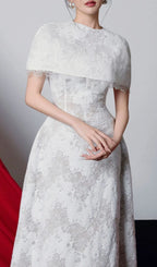 Keoni White Lace Midi Dress Flowering Girl