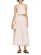 Long Cotton Skirt Flowering Girl
